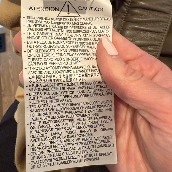 Zara Green Brown Faux Leather Sweatpants Relaxed Fit Joggers size S NWT - Picture 10 of 10